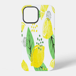 Watercolor Lemons: Fruitful Seamless Design iPhone 12 Case