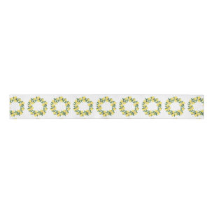 WATERCOLOR LEMONS GROSGRAIN RIBBON