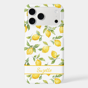 Watercolor Lemons Monogrammed