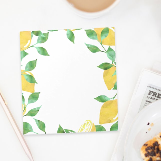 Watercolor Lemons Notepad (Creator Uploaded)