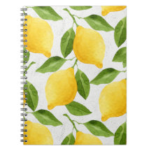 Watercolor lemons pattern