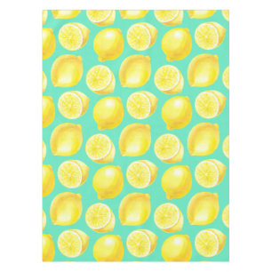 Watercolor lemons pattern tablecloth
