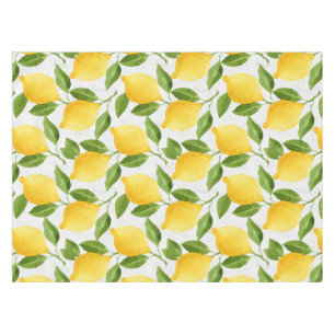 Watercolor lemons pattern tablecloth
