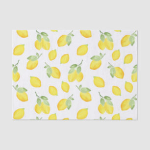 Watercolor Lemons Pattern Tissue Paper