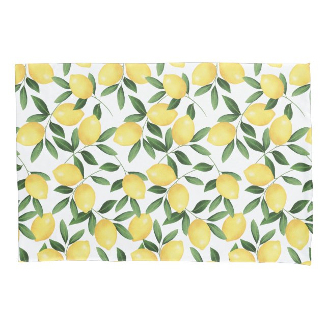 WATERCOLOR LEMONS PILLOWCASE (Front)