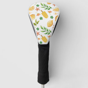 Watercolor Lemons & Popsicles Golf Head Cover
