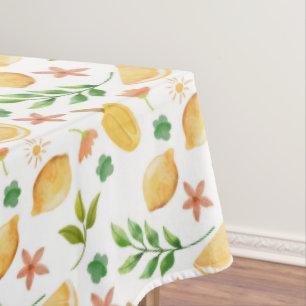 Watercolor Lemons & Popsicles Tablecloth