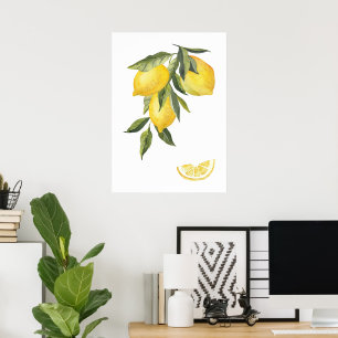 Watercolor Lemons  Poster