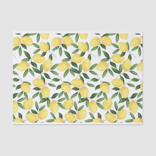 WATERCOLOR LEMONS TISSUE PAPER (Front)