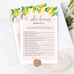 Watercolor lemons who knows mummy best game