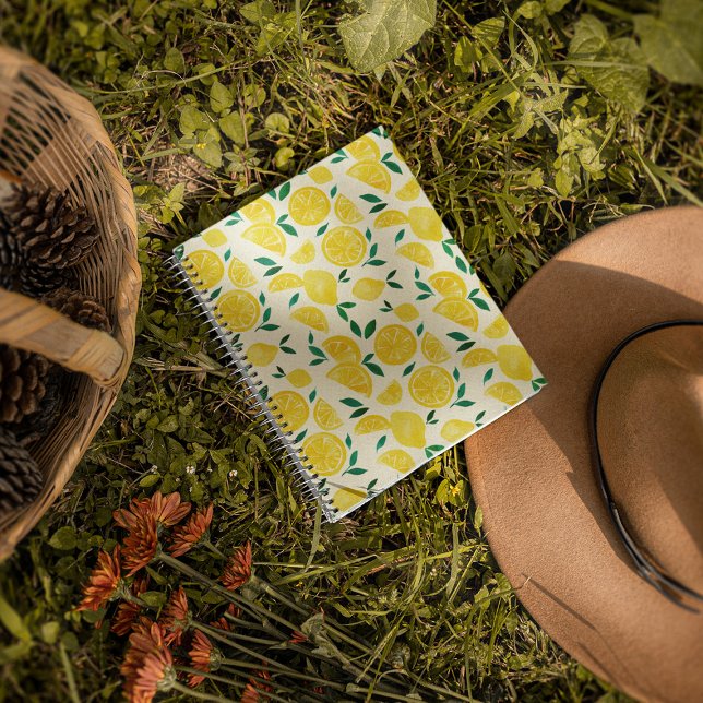 Watercolor lemons - yelllow and green illustration notebook (Creator Uploaded)