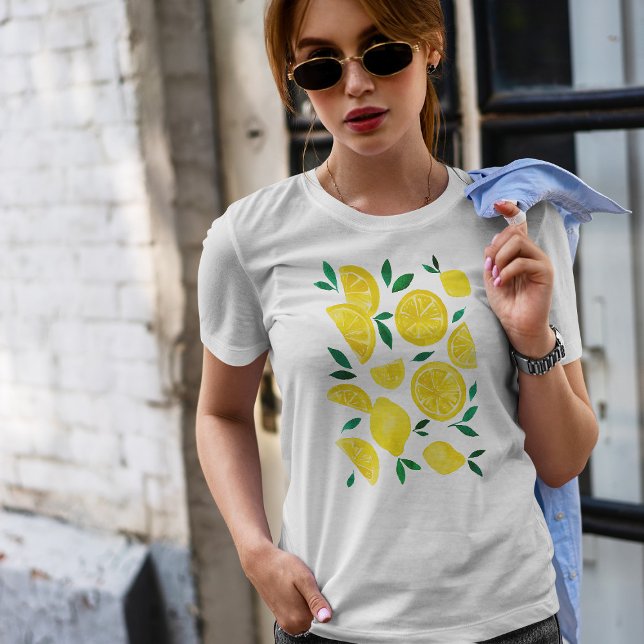 Watercolor lemons - yelllow and green T-Shirt (Creator Uploaded)