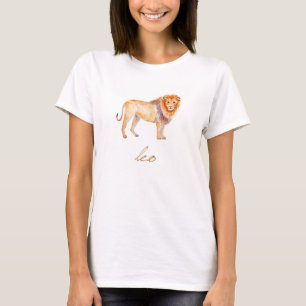 Watercolor Leo Lion T-Shirt