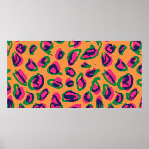 Watercolor leopard animal print illustration patte