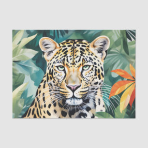 Watercolor Leopard Jungle Tropical Tissue Paper