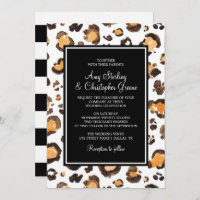 Watercolor Leopard Print & Chic Stripes | Wedding