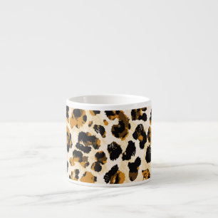 Watercolor leopard skin, tie-dye gradient. espresso cup