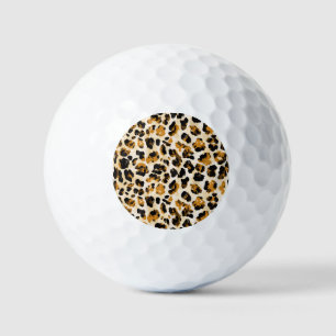 Watercolor leopard skin, tie-dye gradient. golf balls