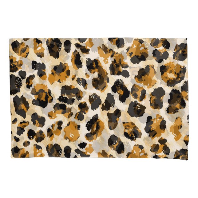 Watercolor leopard skin, tie-dye gradient. pillowcase (Front)