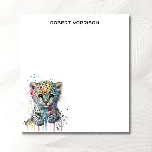 Watercolor Leopard Sophisticated Notepad