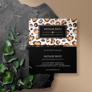 Watercolor Leopard Spots Elegant & Chic Business Card