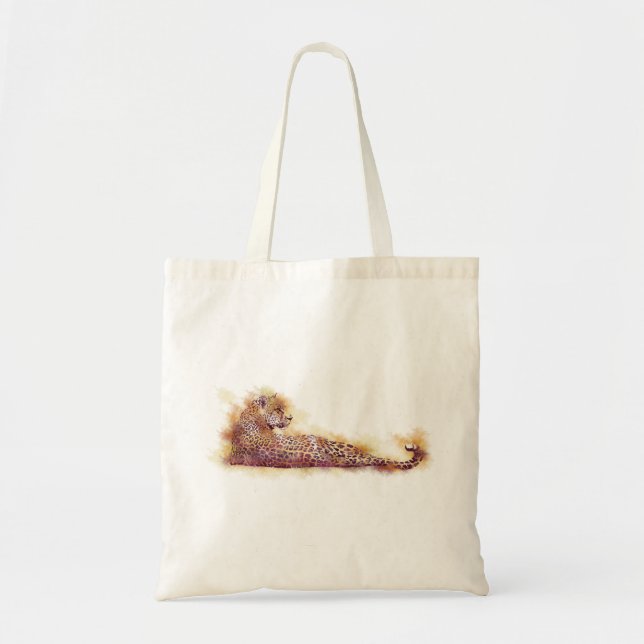 Watercolor Leopard Tote Bag (Front)