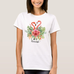 Watercolor Let's Flamingle Flamingo T-Shirt