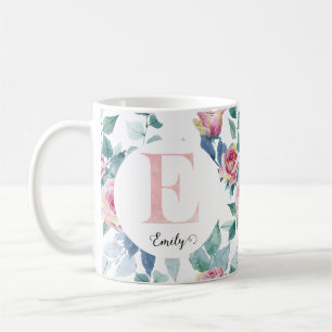 Watercolor letter E Coffee Mug