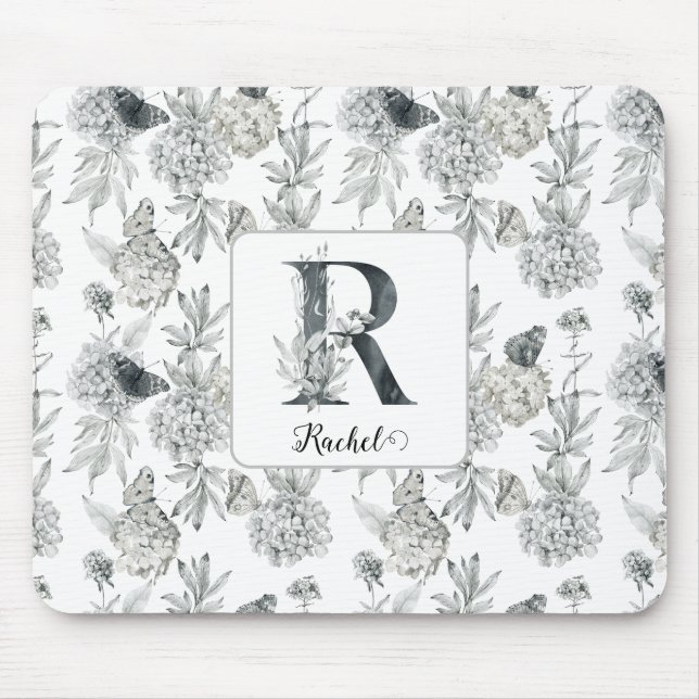 Watercolor letter R Mouse Pad (Front)