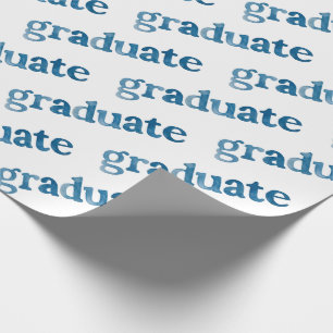 Watercolor letters painted Graduate Wrapping Paper