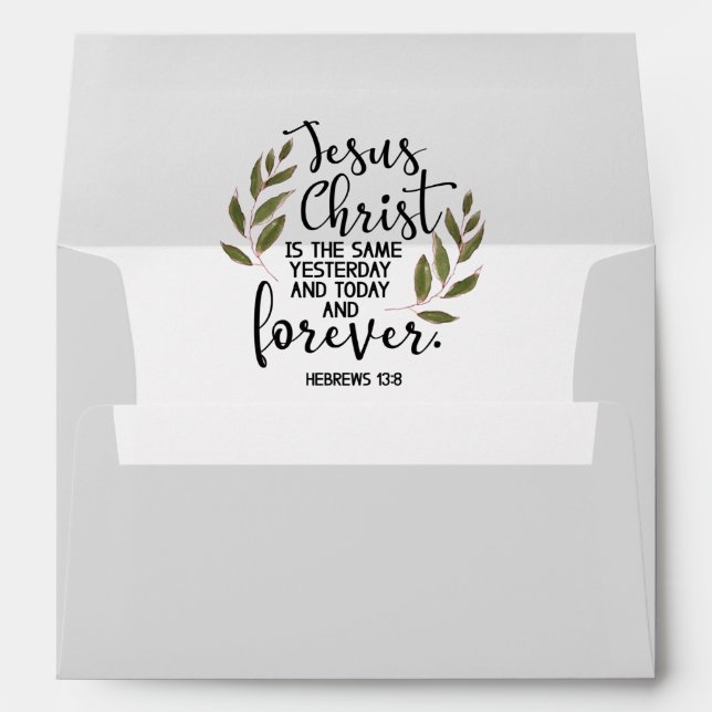 Watercolor Light Grey Bible verse Envelope (Back (Bottom))