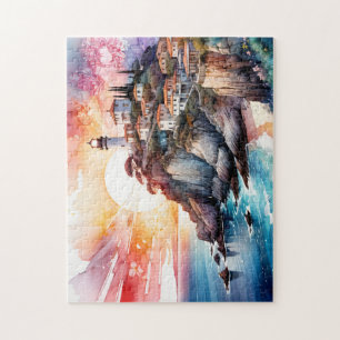 Watercolor Lighthouse 1 Jigsaw Puzzle