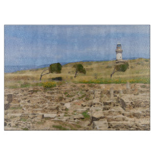Watercolor lighthouse cutting board