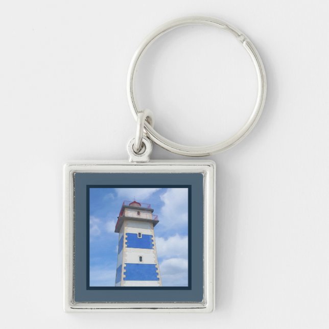 Watercolor lighthouse key ring (Front)