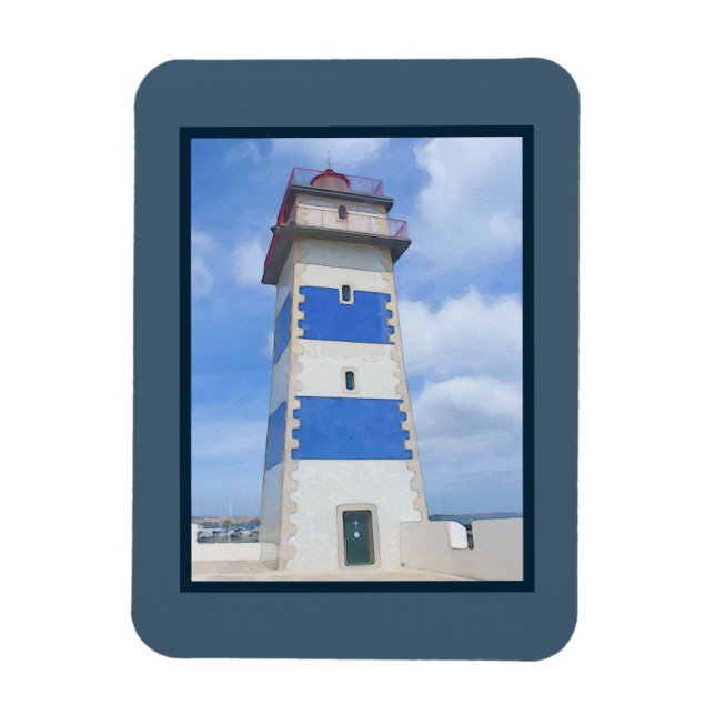 Watercolor lighthouse magnet (Vertical)