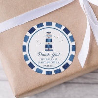 Watercolor Lighthouse Nautical Baby Shower