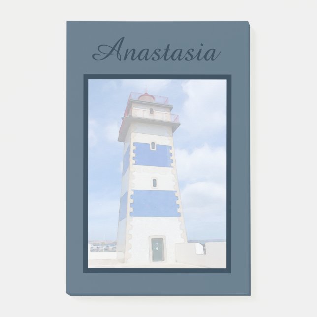Watercolor lighthouse post-it notes (Front)