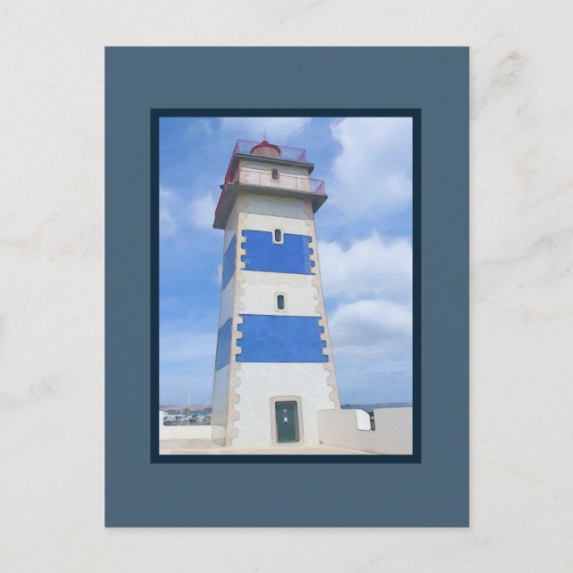 Watercolor lighthouse postcard (Front)