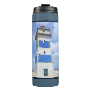 Watercolor lighthouse thermal tumbler