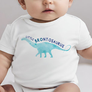 Watercolor Lil Brother Brontosaurus Dinosaur Baby  T-Shirt