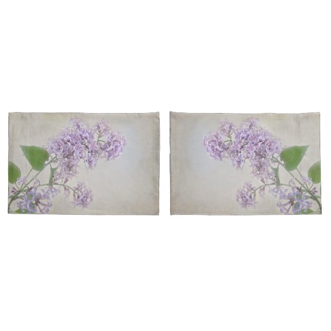 Watercolor Lilac Branch Pillowcase (Back-Set)