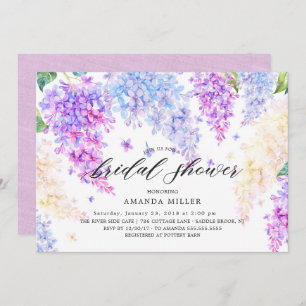 Watercolor Lilac Bridal Shower Invitation
