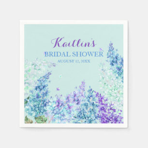 Watercolor Lilac Green Blue Purple Mint Any Colour Napkin