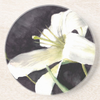 Watercolor lily by "Art by Heather" Coaster