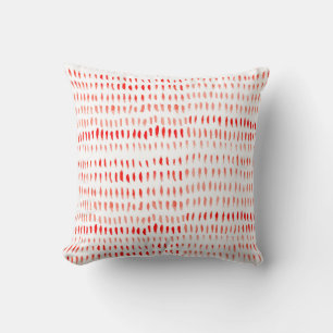 Watercolor lineart: red grunge pattern. cushion