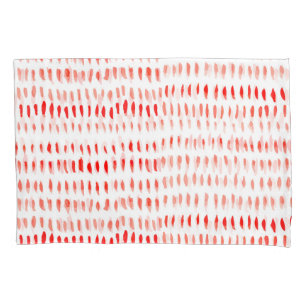 Watercolor lineart: red grunge pattern. pillowcase