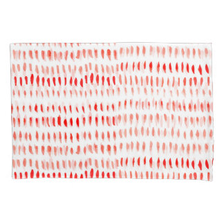 Watercolor lineart: red grunge pattern. pillowcase