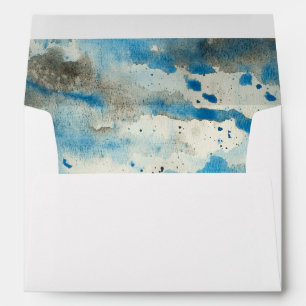 Watercolor Lined Envelope With Return Address