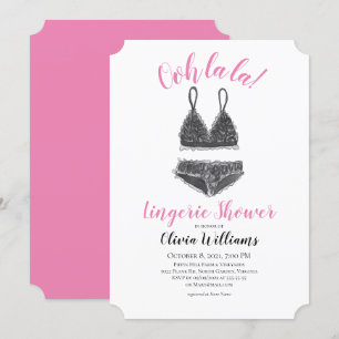 Watercolor Lingerie Shower Bridal Shower Invitation