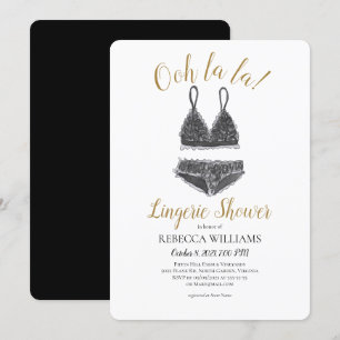 Watercolor Lingerie Shower Bridal Shower Invitation